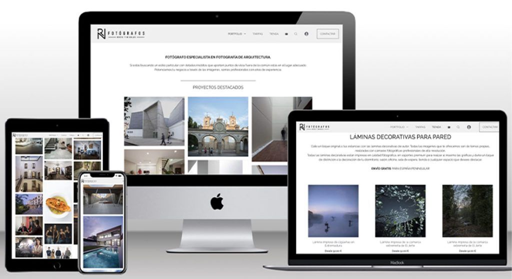 Diseño de página web para agencia de fotógrafos.