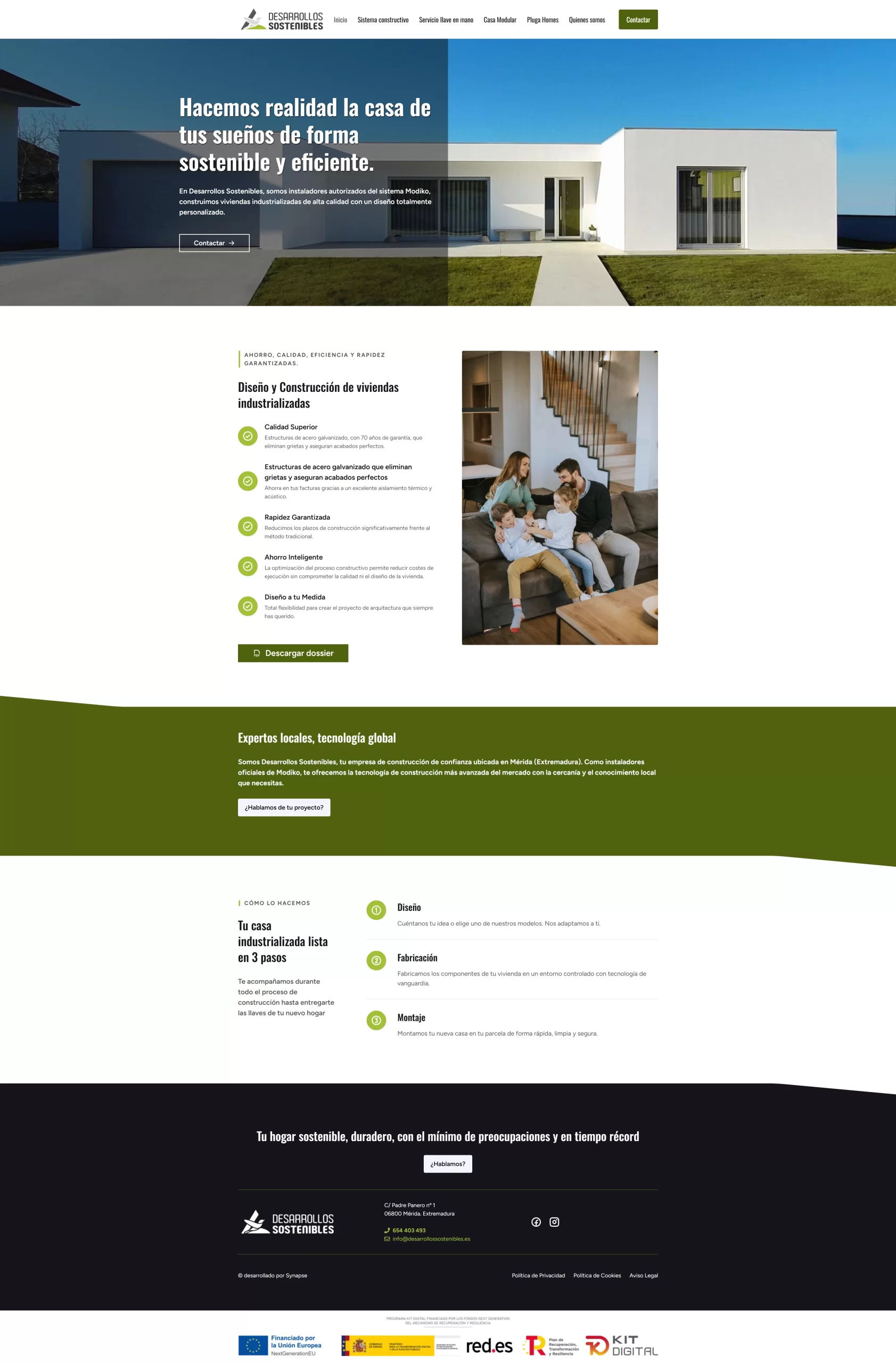 Vista desktop del proyecto