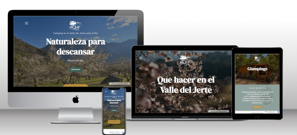 Multipantalla web Camping Río jerte